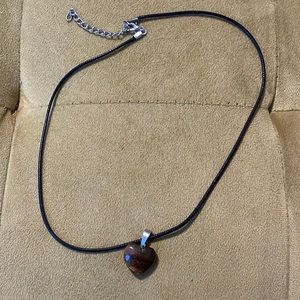 Genuine Tigers Eye heart necklace 🤎🐯